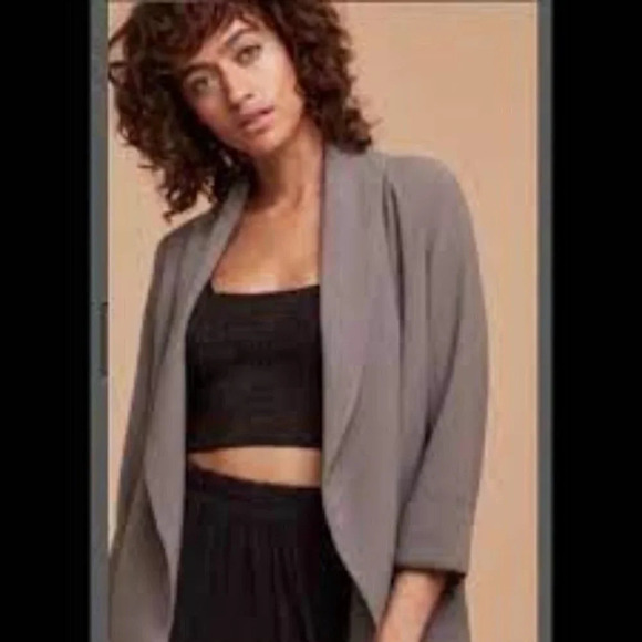 Wilfred Chevalier Jacket Oversized open  blazer dark grey 2 - Picture 1 of 10
